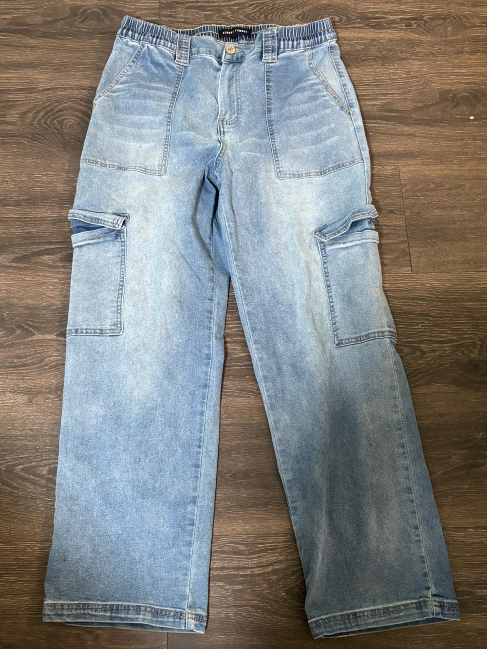 Almost Famous Light Blue Cargo Jeans size L